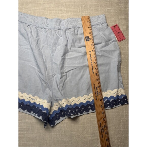 Simply Southern Lightweight Summer Shorts Blue Ricrac Women's Sz XL‎ -  NEW - Picture 7 of 10